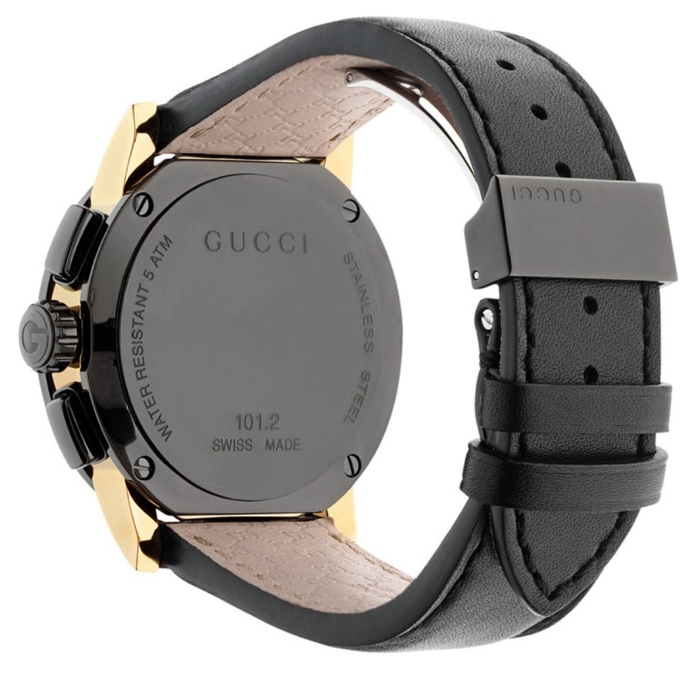 GUCCI Unisex Swiss G-Chrono XL
Black Leather Strap Watch
44mm YA101203 - Picture 2 of 5